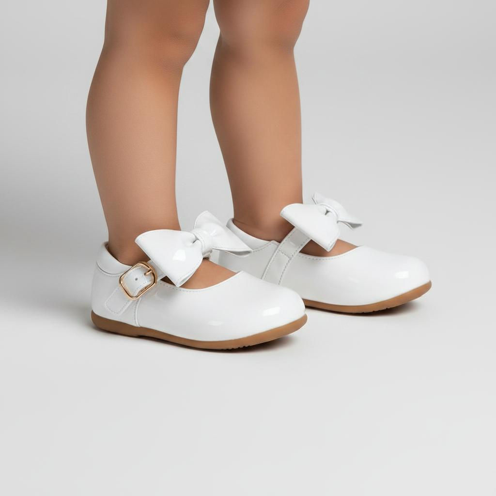 Zapatos zapatillas blancas verniz bebe niña PAMPILI 4.01039.000