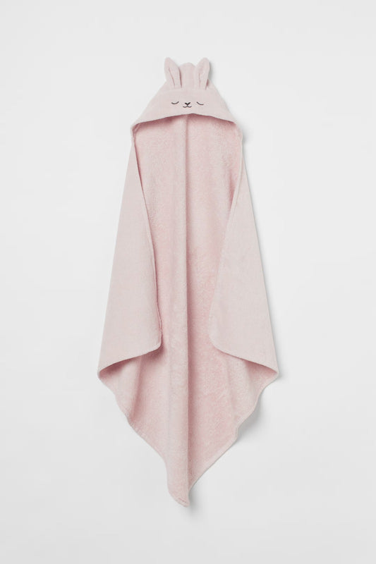 Toalla bata baño bebe niña rosado H&M 0946625004