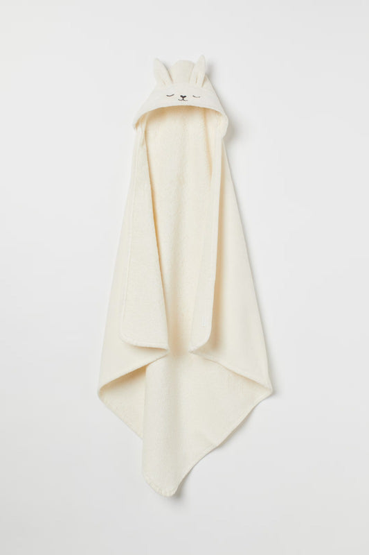 Toalla Bata de baño beige/blanco bebe niño H&M 0946625001