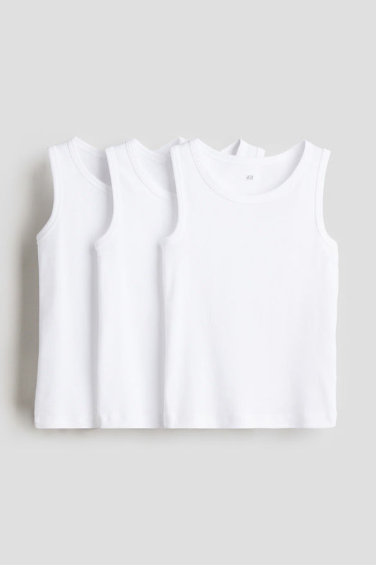 Set 3 Camisas blancas centro niña H&M 1237524001008-1237524001010