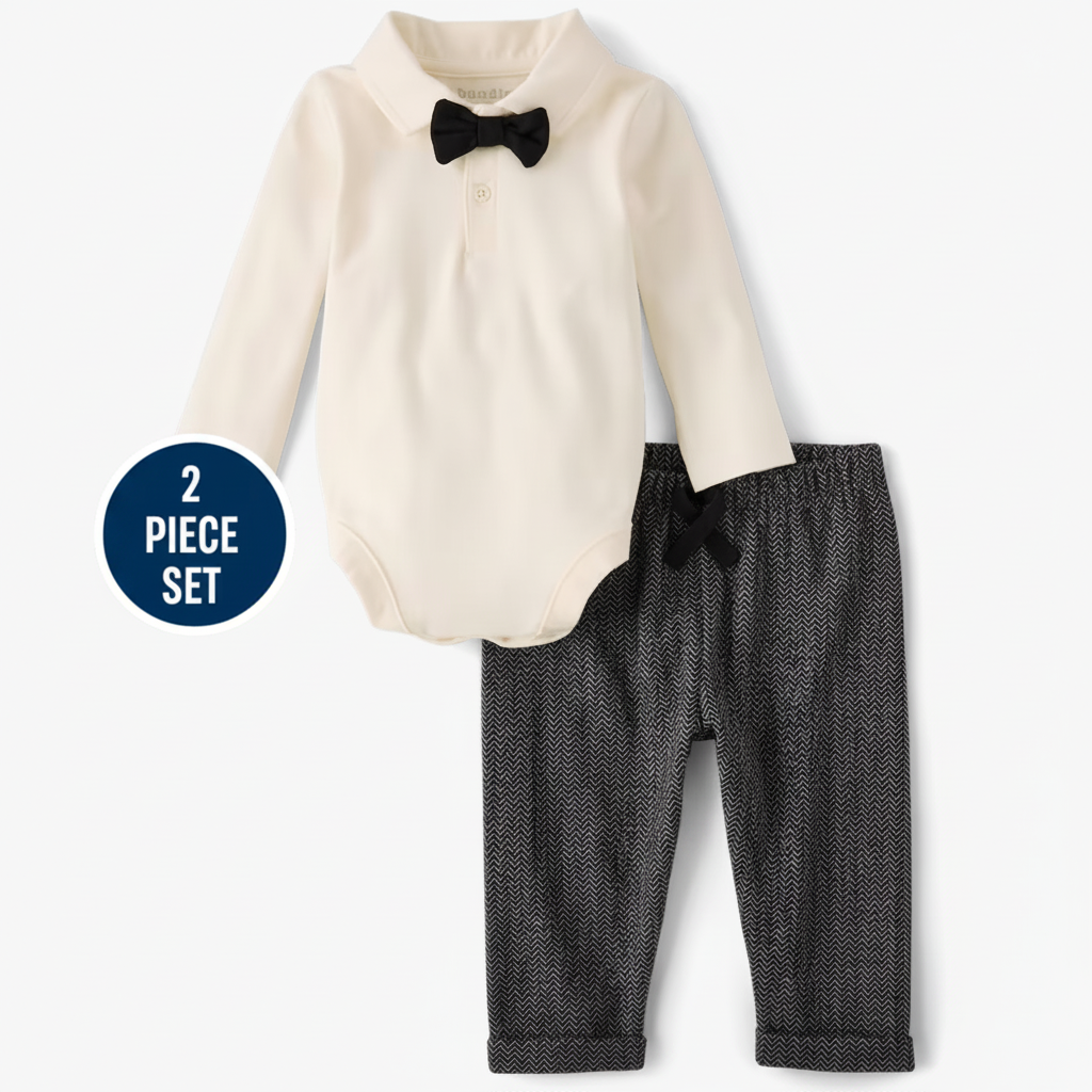 Set 2 piezas formal camisa blanca mameluco pantalon bebe niño Childrens Place 3057020