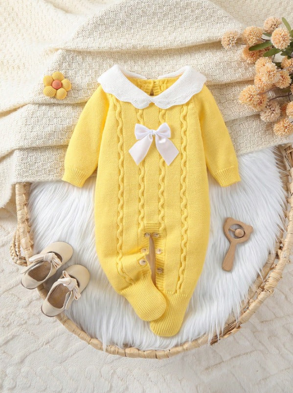 Pijama mameluco bebe niña amarillo chongo salida hospital  sa25101139954094551