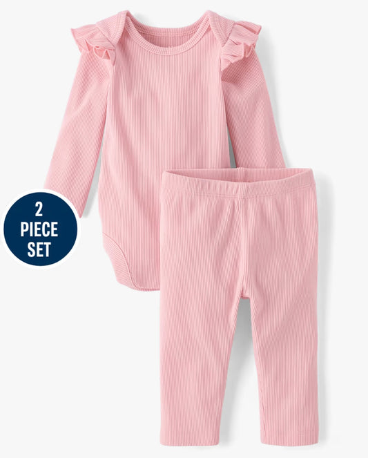 Set conjunto 2 piezas mameluco pantalon rosado Childrens Place 3057071