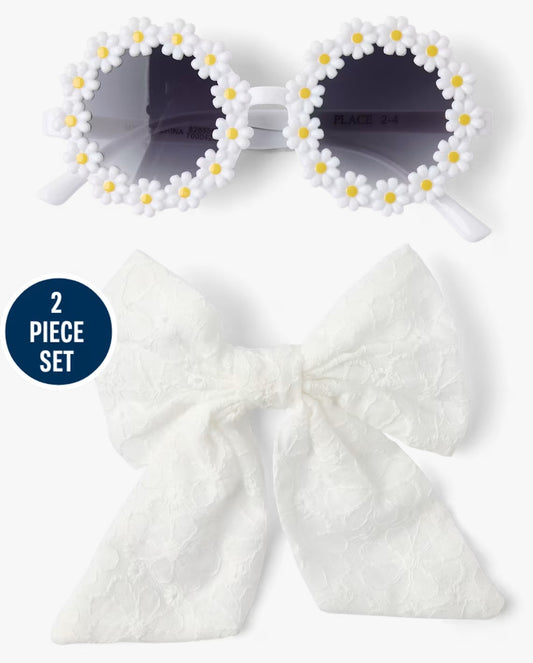 Set 2 piezas lentes chongo blanco bebe niña Childrens Place 3059166