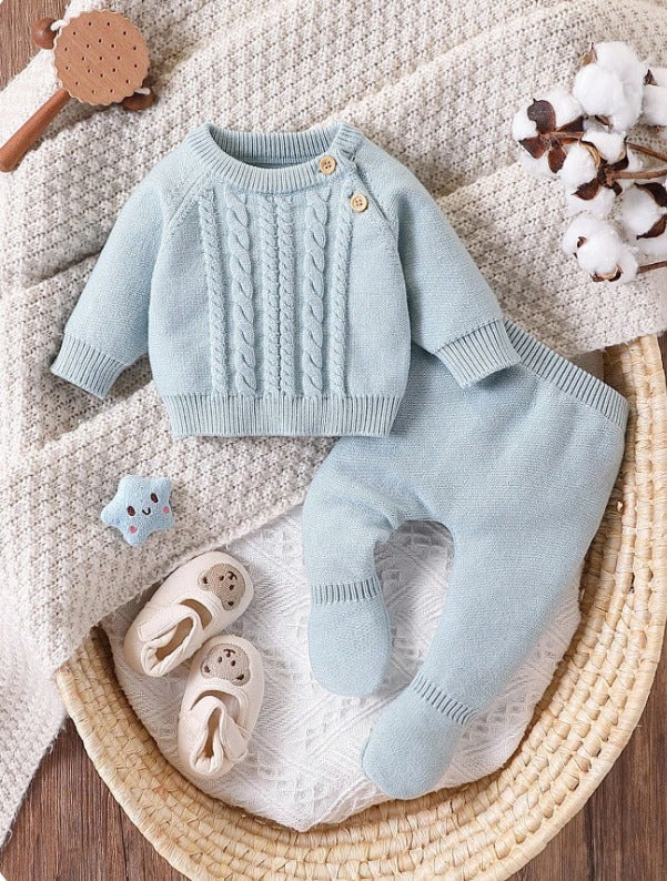 Set conjunto 2 piezas sueter azul pantalon azul sa25090832792349123