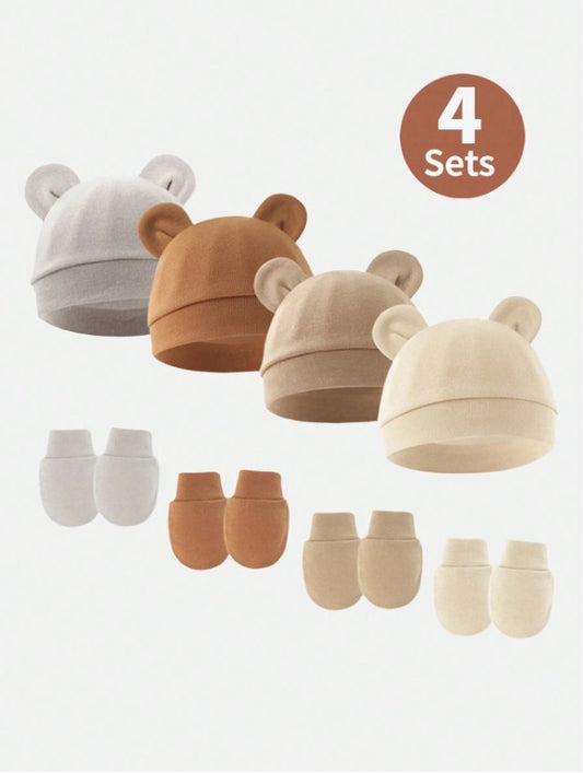 Set 4 gorros calcetines bebe niño niña sk2411120731252661