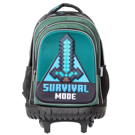 Mochila con ruedas espada verde Minecraft niño M34-220200