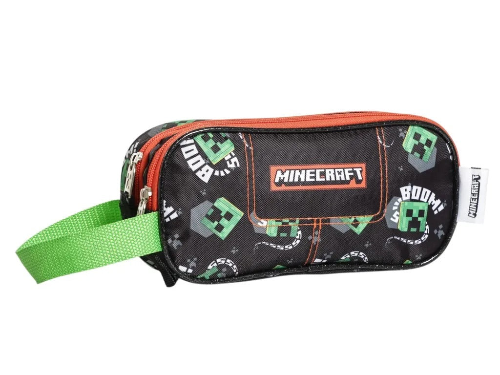 Cartuchera negra minecraft niño M36-220413