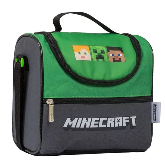 Lonchera verde gris niño Minecraft M35-220228