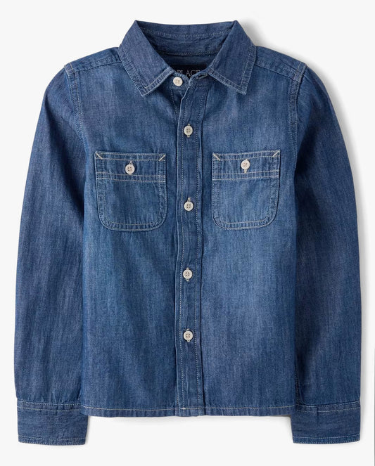Camisa azul jeans niño Childrens Place 3058573