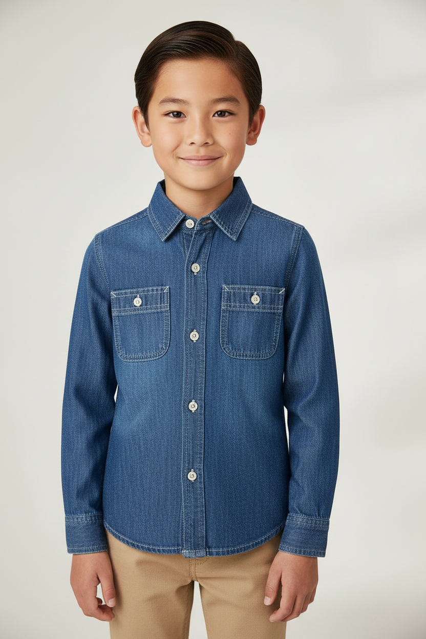 Camisa azul jeans niño Childrens Place 3058573