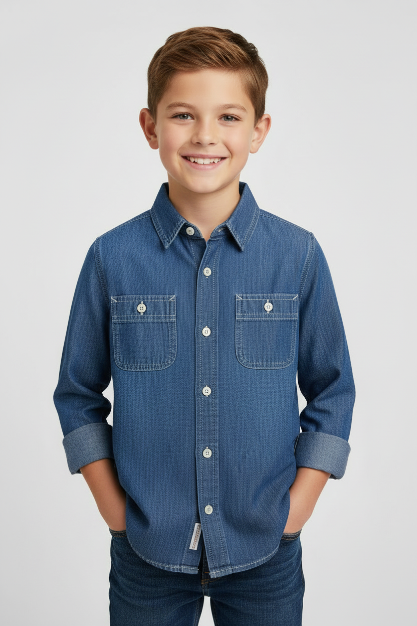 Camisa azul jeans niño Childrens Place 3058573