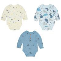 Set 3 Mamelucos manga larga azul amarillo bebe niño Tinytots S010287GB