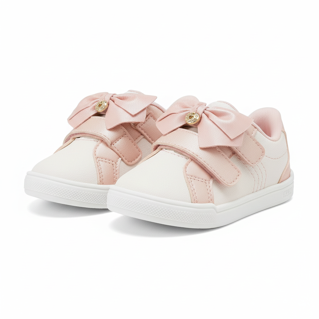 Tenis zapatos para caminar chongo rosado bebe niña KLIN 3580140-016847