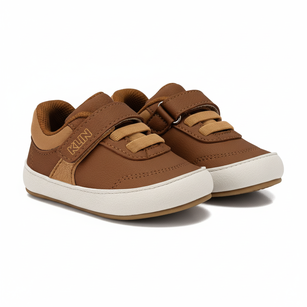 Zapatos tenis cafe para caminar bebe niño KLIN 448208000-016694