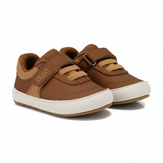 Zapatos tenis cafe para caminar bebe niño KLIN 448208000-016694