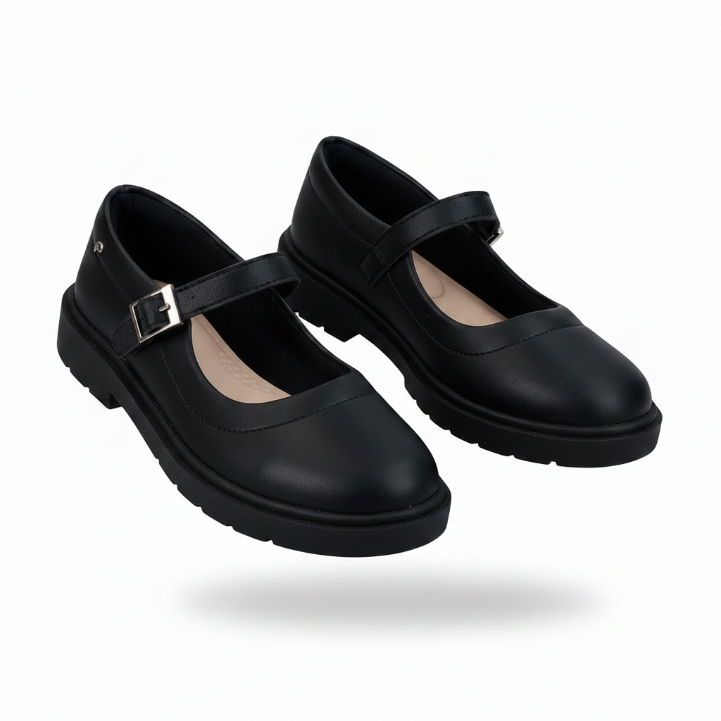 Zapatos escolares negros niña PAMPILI 480.016.002