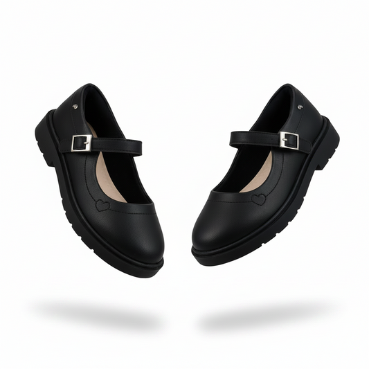 Zapatos negros escolares niña PAMPILI 480.018.002