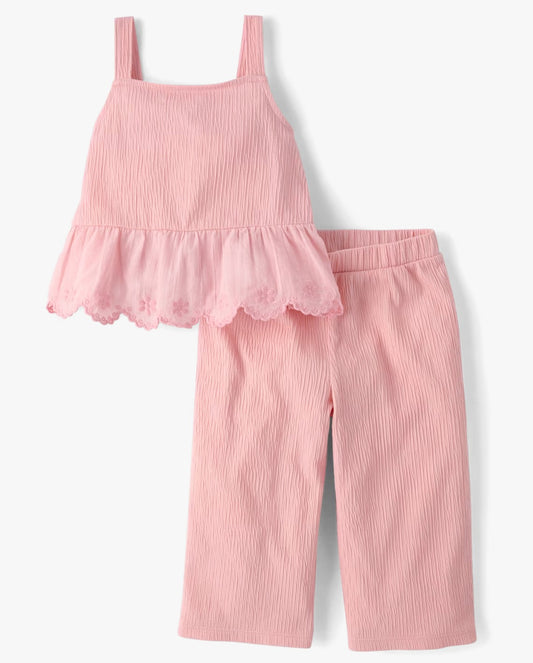 Set conjunto 2 piezas camisa rosada pantalon rosado Childrens Place 3060474
