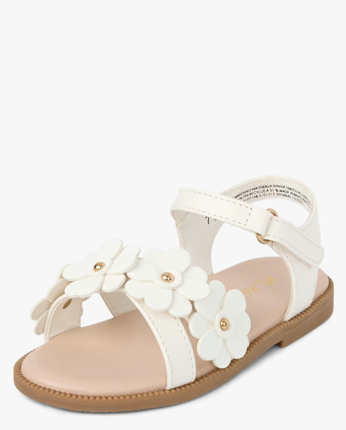 Sandalias blancas floreadas niña Childrens Place 3058845