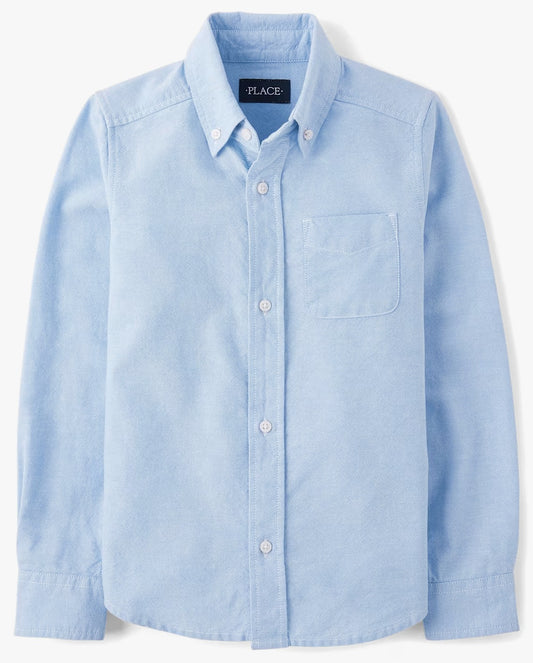 Camisa azul celeste manga larga niño Childrens Place 1125063