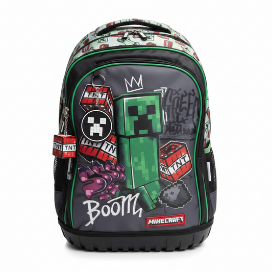 Mochila con ruedas gris verde Minecraft M34-220499