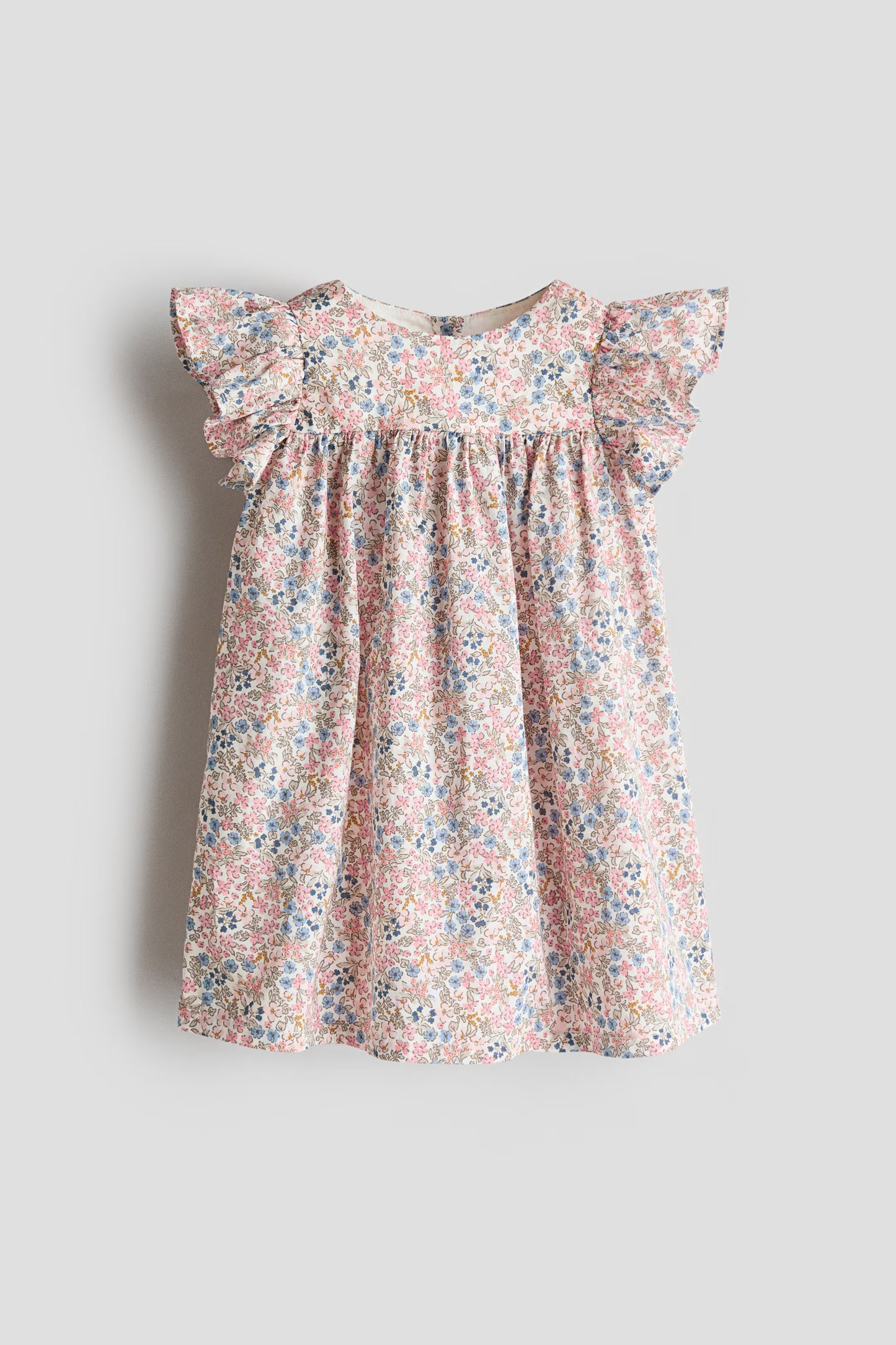 Vestido floreado rosado niña H&M 1341186001