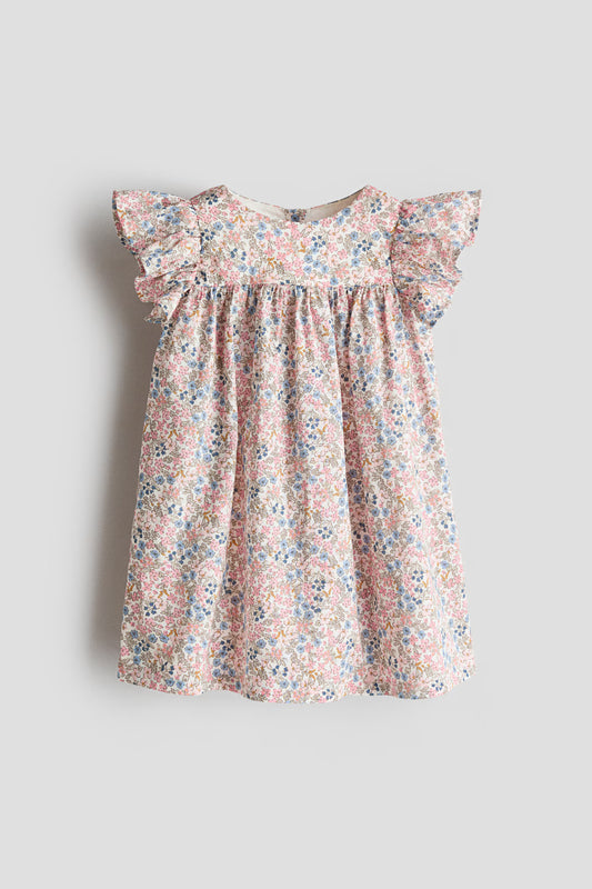 Vestido floreado rosado niña H&M 1341186001