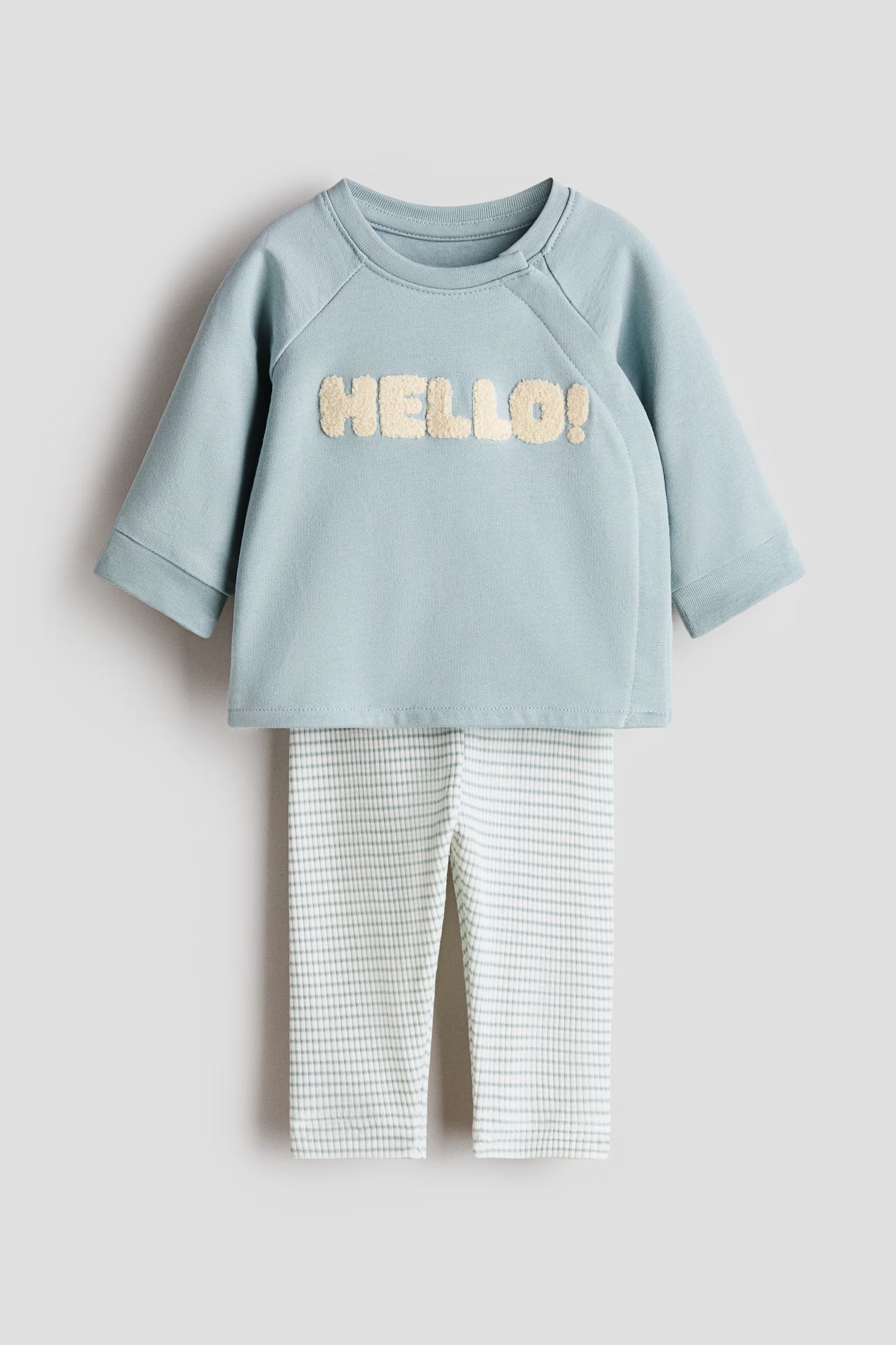Set conjunto 2 piezas camisa azul pantalon azul bebe niño H&M 1167835042003 salida hospital