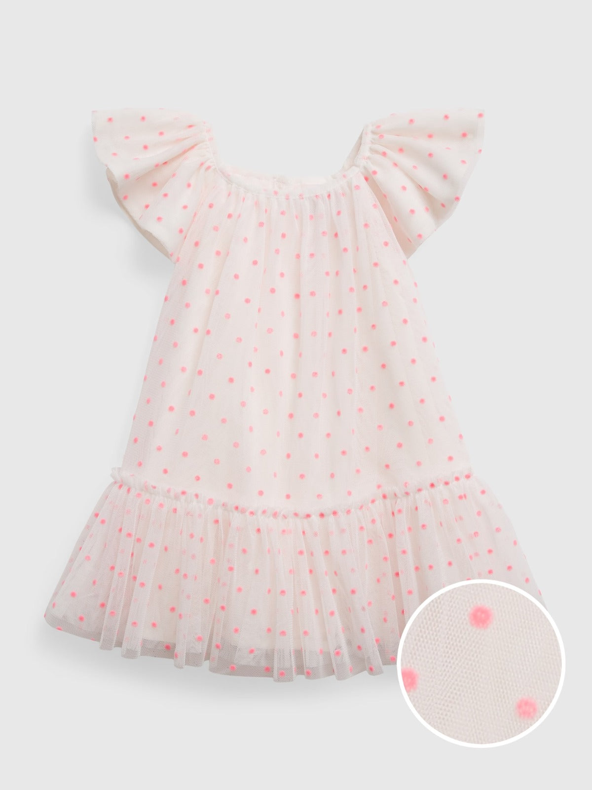 Vestido blanco puntos Gap bebe niña