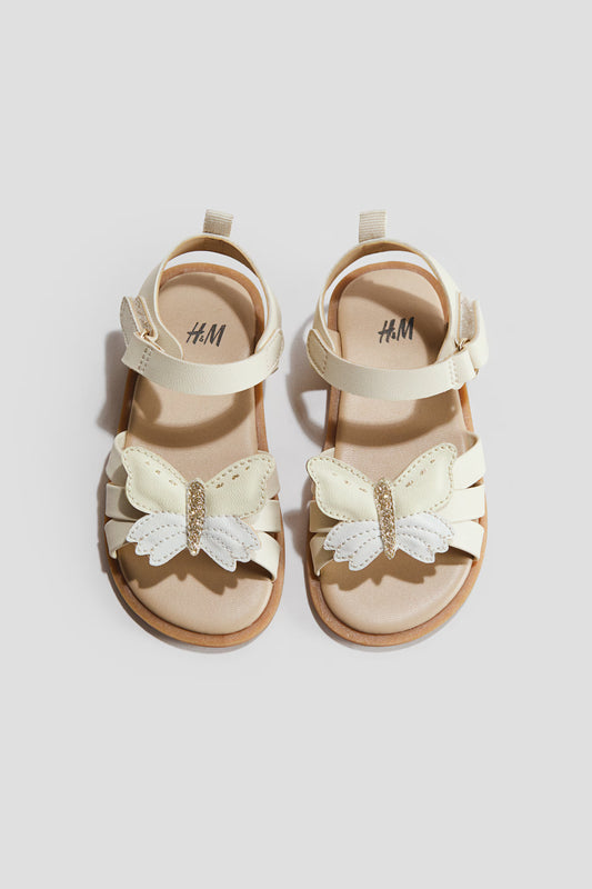 Sandalias doradas mariposas bebe niña H&M 1313372002