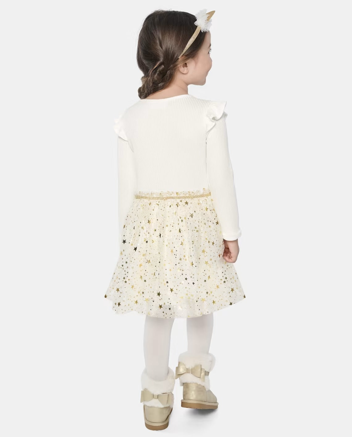 Vestido blanco tutu childrens place niña manga larga