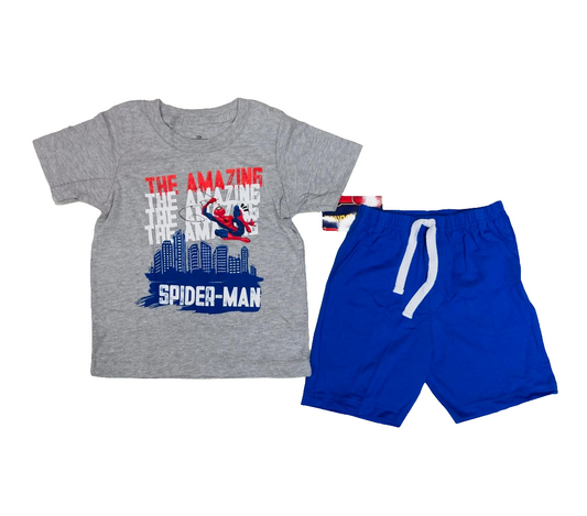 Set 2 piezas spiderman camisa short niño St Jacks 3000174202