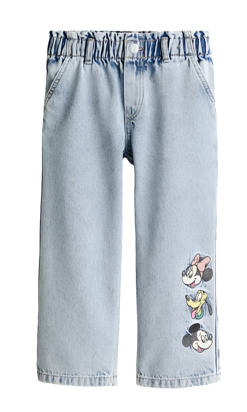 Pantalón jeans niña Minnie H&M azul claro