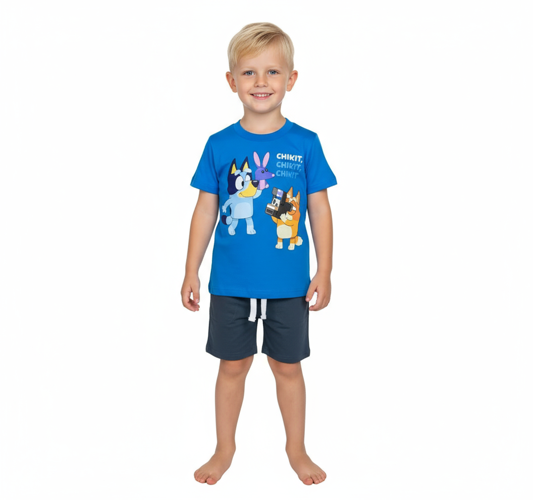 Set conjunto Camisa Azul Short Bluey CHIKIT,  St Jacks niño 3000174302