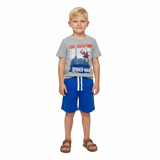 Set 2 piezas spiderman camisa short niño St Jacks 3000174202