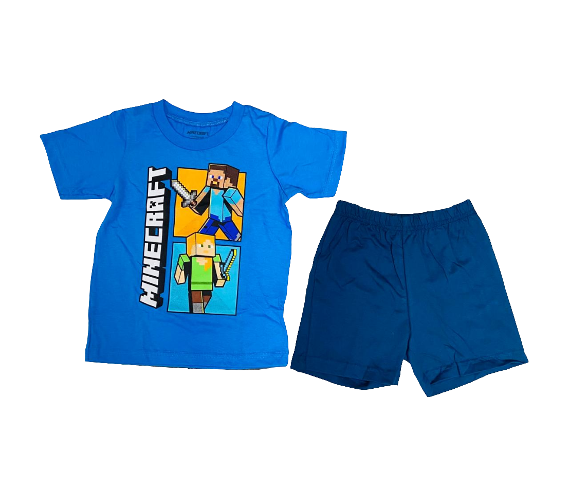 Set 2 piezas Minecraft Camisa short niño St. Jacks  3000174502