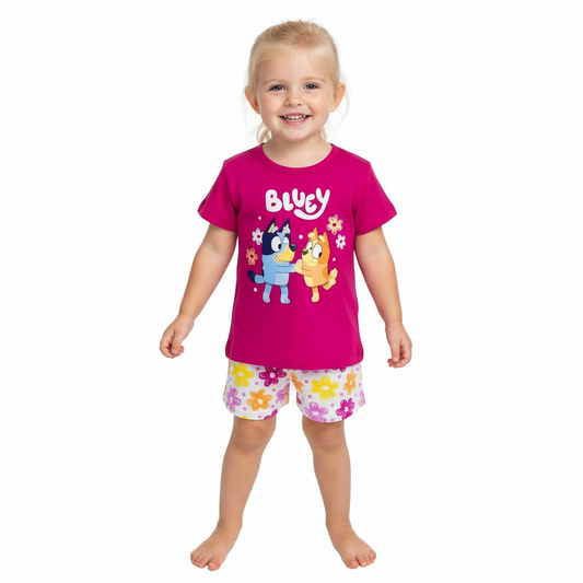 Set Camisa Rosa Falda Flores Bluey St Jacks 2000142501