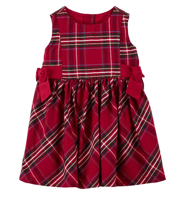 Vestido rojo cuadros carters 18m -14 años 20998896