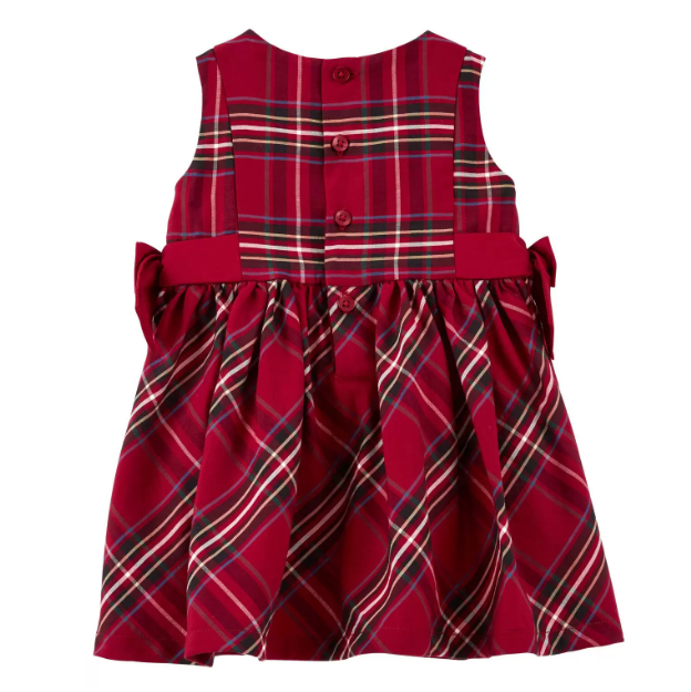 Vestido rojo cuadros carters 18m -14 años 20998896