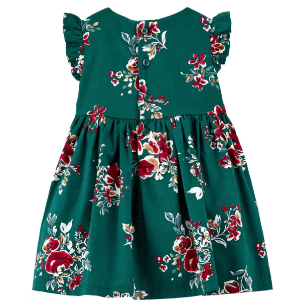 Vestido verde flores Carters 77450224