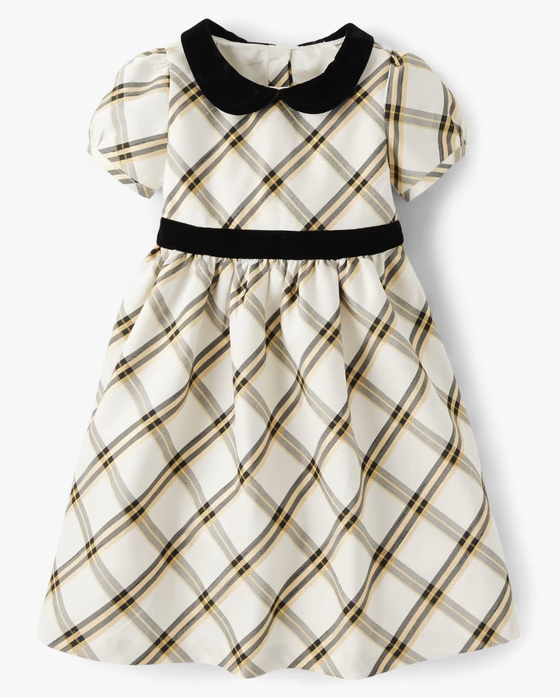 Vestido blanco dorado negro niña Gymboree eventos 82582768