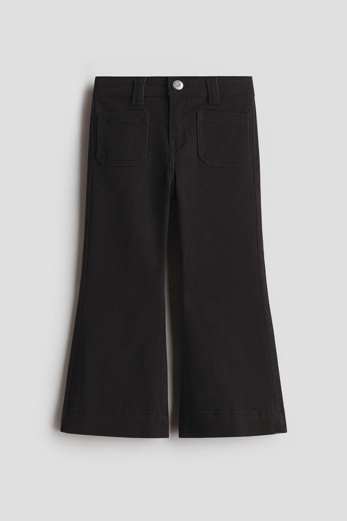 Pantalon negro cargo acampanado niña H&M 1314006003 wide leg