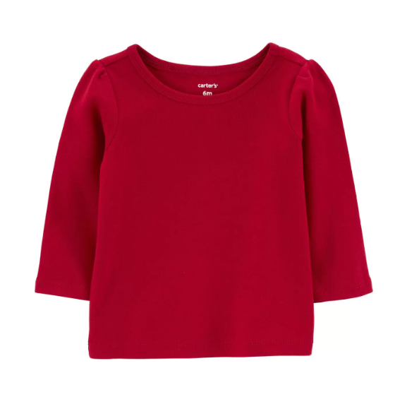 Vestido overall rojo 3 piezas cuadros con camisa Carters con medias 75000560