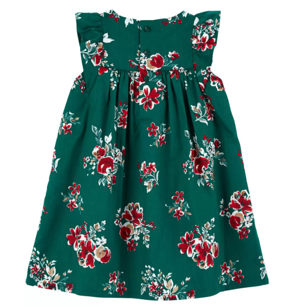 Vestido verde flores Carters 77450224