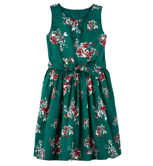 Vestido verde flores Carters 77450224