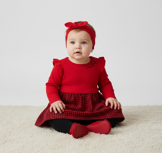 Vestido rojo cuadros Carters bebe  3m a 24m   77753072