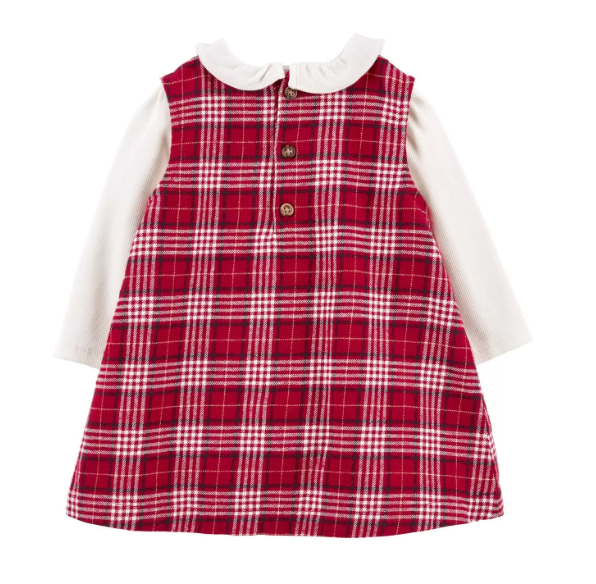 Vestido rojo cuadros con camisa Carters 70806256