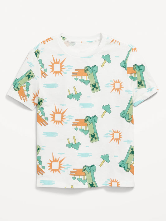 Camisa blanca Minecraft  Old navy niño