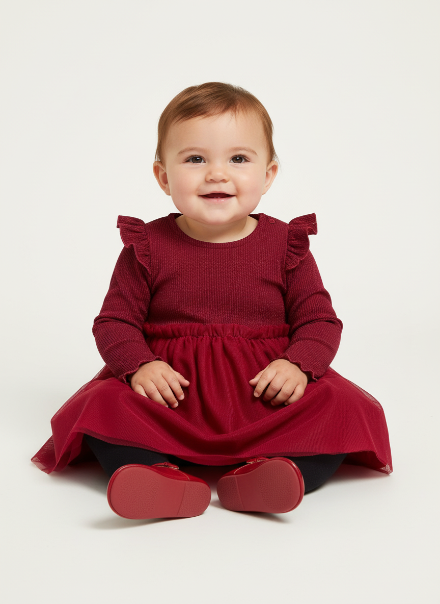 Vestido rojo bebe niña tutu revuelos Old navy 42532848